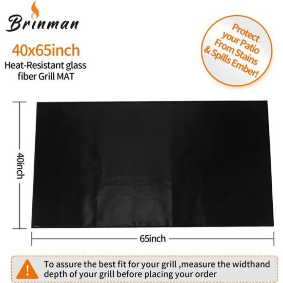 Large Under Grill Mat, Durable 40"x 65" Fireproof Grill Mats for Outdoor G - Picture 3 of 6